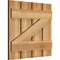 Ekena Millwork Spaced Board-n-Batten Shutters w/Z-Bar, Rough Sawn Western Red Cedar, 23W x 21H, PR RBS06Z23X021RWR - alternate 3